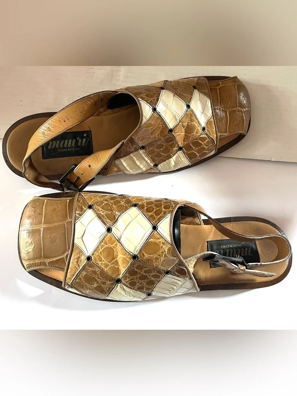 Mauri Patchwork Alligator SLingback Men's Dress Sandals